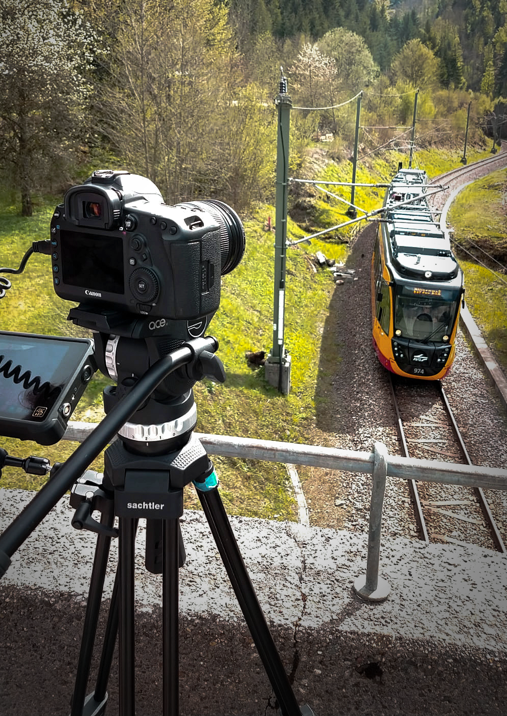 Bilder aus den Making-of-Aufnahmen eines AVG-Films.